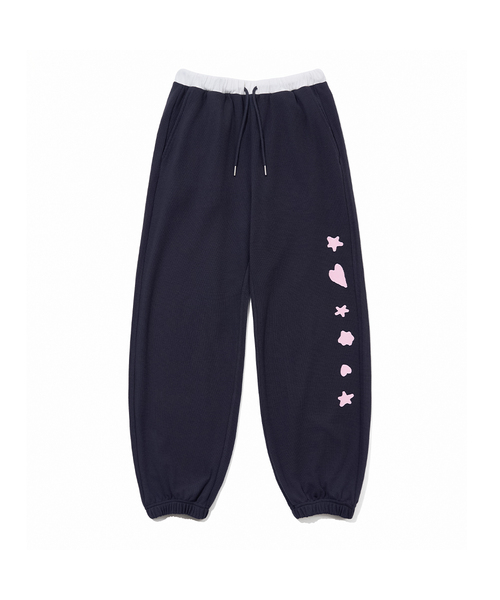 YOUHEE（ユヒ）の「[3COLORS] GRAPHIC WAFFLE SWEAT PANTS（スウェットパンツ・レディース・チャコール/パープル/ライトグレー・FREE）」の3枚目の写真