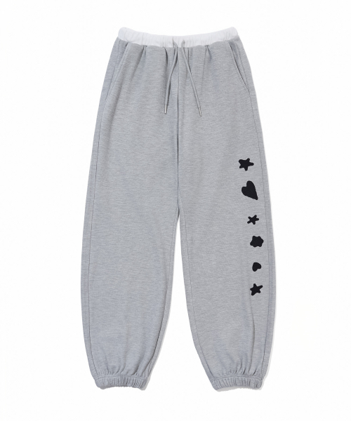 YOUHEE（ユヒ）の「[3COLORS] GRAPHIC WAFFLE SWEAT PANTS（スウェットパンツ・レディース・チャコール/パープル/ライトグレー・FREE）」の5枚目の写真