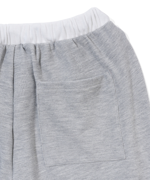 YOUHEE（ユヒ）の「[3COLORS] GRAPHIC WAFFLE SWEAT PANTS（スウェットパンツ・レディース・チャコール/パープル/ライトグレー・FREE）」の8枚目の写真