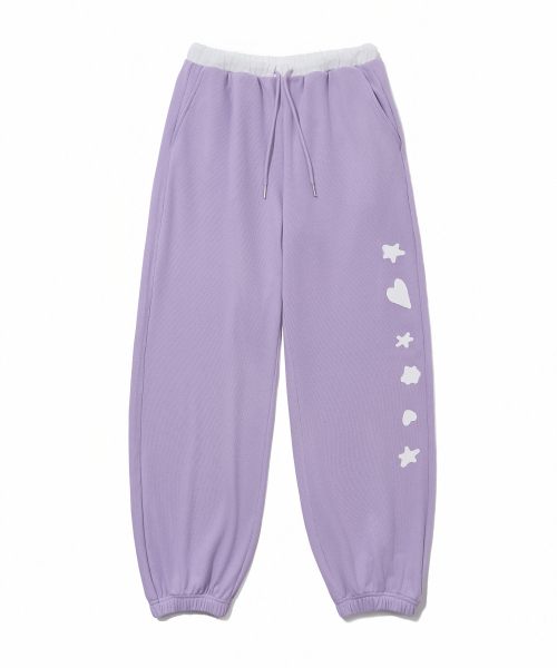 YOUHEE（ユヒ）の「[3COLORS] GRAPHIC WAFFLE SWEAT PANTS（スウェットパンツ・レディース・チャコール/パープル/ライトグレー・FREE）」の14枚目の写真
