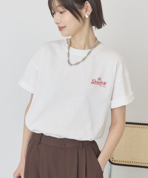 AMERICAN HOLIC（アメリカンホリック）の「サガラ刺繍Tシャツ（Tシャツ/カットソー・レディース・オフホワイト/チャコールグレー/ブラウン・FREE）」の10枚目の写真