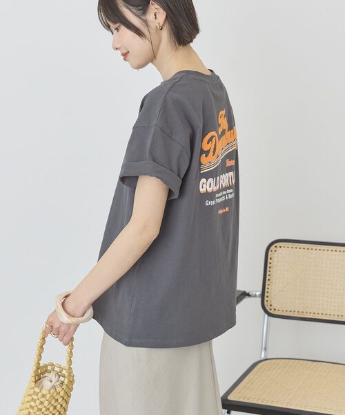 AMERICAN HOLIC（アメリカンホリック）の「サガラ刺繍Tシャツ（Tシャツ/カットソー・レディース・オフホワイト/チャコールグレー/ブラウン・FREE）」の16枚目の写真