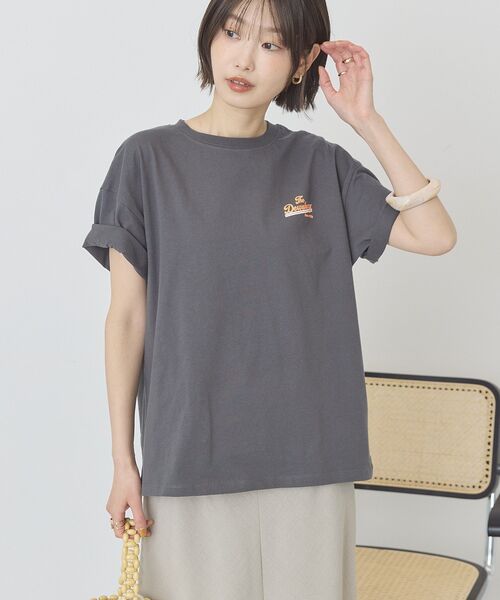 AMERICAN HOLIC（アメリカンホリック）の「サガラ刺繍Tシャツ（Tシャツ/カットソー・レディース・オフホワイト/チャコールグレー/ブラウン・FREE）」の17枚目の写真