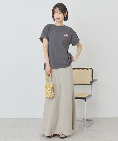 AMERICAN HOLIC（アメリカンホリック）の「サガラ刺繍Tシャツ（Tシャツ/カットソー・レディース・オフホワイト/チャコールグレー/ブラウン・FREE）」の20枚目の写真