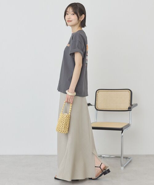 AMERICAN HOLIC（アメリカンホリック）の「サガラ刺繍Tシャツ（Tシャツ/カットソー・レディース・オフホワイト/チャコールグレー/ブラウン・FREE）」の21枚目の写真