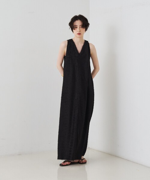 Rouge vif(ルージュヴィフ)の「カットジャガードシアーノスリーブワンピース(ワンピース・レディース・ブラック・フリー)」の3枚目の写真