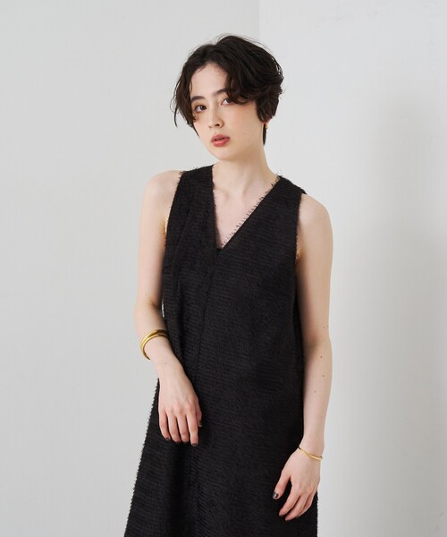 Rouge vif(ルージュヴィフ)の「カットジャガードシアーノスリーブワンピース(ワンピース・レディース・ブラック・フリー)」の14枚目の写真