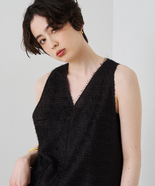 Rouge vif(ルージュヴィフ)の「カットジャガードシアーノスリーブワンピース(ワンピース・レディース・ブラック・フリー)」の13枚目の写真