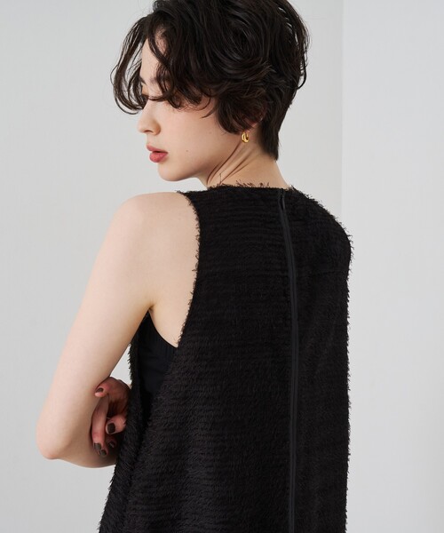 Rouge vif(ルージュヴィフ)の「カットジャガードシアーノスリーブワンピース(ワンピース・レディース・ブラック・フリー)」の11枚目の写真