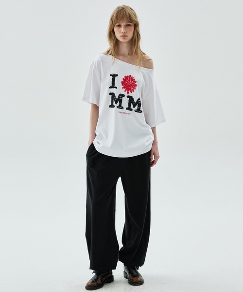 Mardi Mercredi(マルディメクルディ)の「JOGGER PANTS MARDI LOGO HOTFIX / ジョガー パンツ マルディ ロゴ ホットフィックス(スウェットパンツ・レディース・ネイビー/アイボリー/ブラック/グレー・FREE)」の7枚目の写真