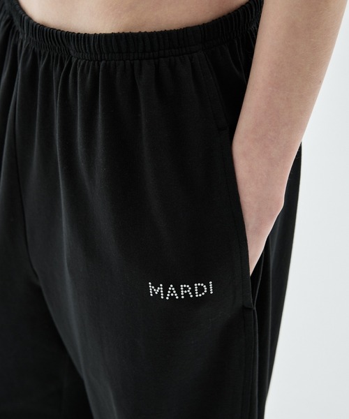 Mardi Mercredi(マルディメクルディ)の「JOGGER PANTS MARDI LOGO HOTFIX / ジョガー パンツ マルディ ロゴ ホットフィックス(スウェットパンツ・レディース・ネイビー/アイボリー/ブラック/グレー・FREE)」の10枚目の写真