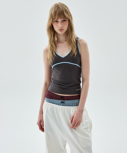 Mardi Mercredi(マルディメクルディ)の「JOGGER PANTS MARDI LOGO HOTFIX / ジョガー パンツ マルディ ロゴ ホットフィックス(スウェットパンツ・レディース・ネイビー/アイボリー/ブラック/グレー・FREE)」の20枚目の写真