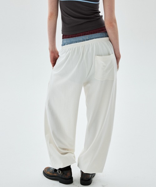 Mardi Mercredi(マルディメクルディ)の「JOGGER PANTS MARDI LOGO HOTFIX / ジョガー パンツ マルディ ロゴ ホットフィックス(スウェットパンツ・レディース・ネイビー/アイボリー/ブラック/グレー・FREE)」の22枚目の写真