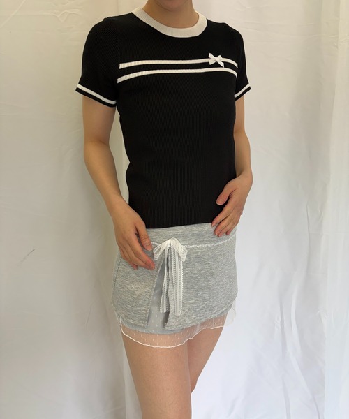 Alite cloth(アリーテクロス)の「スリットミニスカート(スカート・レディース・ブラック/グレー/ホワイト・FREE)」の8枚目の写真
