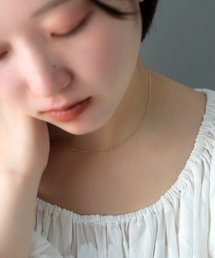 SAMH by LILAS】パールTバークリップチェーンネックレス SV