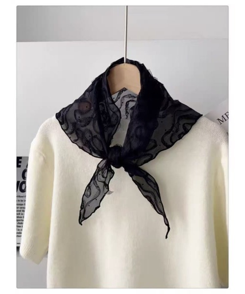 Nia(ニア)/刺繍入りシアースカーフ（バンダナ/スカーフ）｜Nia（ニア