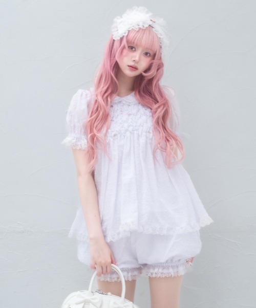 Fiorforte(フィオルフォルテ)の「baby dress setup(ワンピース・レディース・ピンク/ホワイト・FREE)」の1枚目の写真