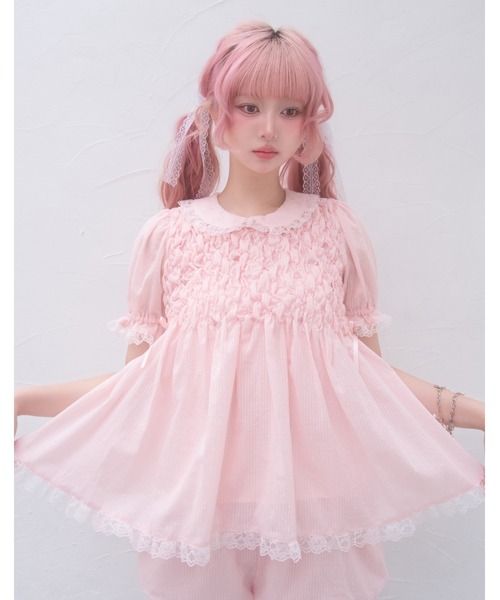 Fiorforte(フィオルフォルテ)の「baby dress setup(ワンピース・レディース・ピンク/ホワイト・FREE)」の5枚目の写真