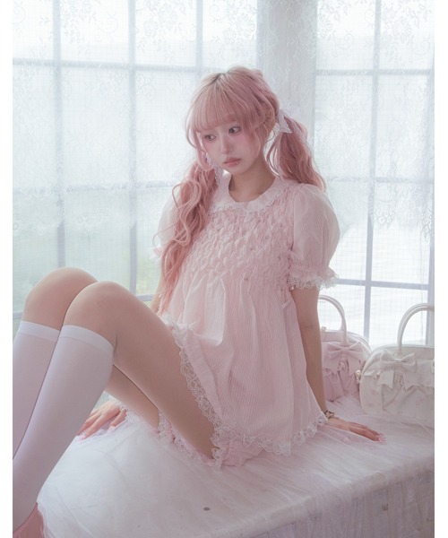 Fiorforte(フィオルフォルテ)の「baby dress setup(ワンピース・レディース・ピンク/ホワイト・FREE)」の3枚目の写真