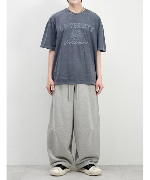 Chikashitsu +(チカシツプラス)の「【Chikashitsu +】Pigment university t-shirt / 【チカシツプラス】ピグメントユニバーシティ半袖Tシャツ(Tシャツ/カットソー・メンズ・ブラック/ネイビー/チャコール・ONE SIZE)」の13枚目の写真