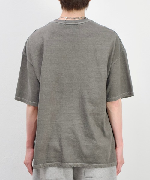 Chikashitsu +(チカシツプラス)の「【Chikashitsu +】Pigment university t-shirt / 【チカシツプラス】ピグメントユニバーシティ半袖Tシャツ(Tシャツ/カットソー・メンズ・ブラック/ネイビー/チャコール・ONE SIZE)」の21枚目の写真