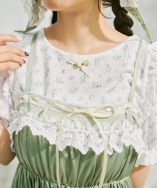kutir(クティール)の「【クティールとレトロ】花柄アソートトップス(Tシャツ/カットソー・レディース・ホワイト/オフホワイト/グリーン/ブルー/アイボリー/ピンク/その他・FREE)」の2枚目の写真