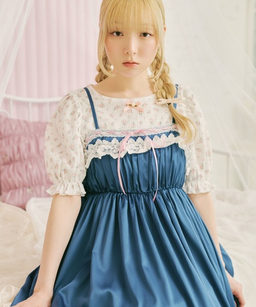 kutir(クティール)の「【クティールとレトロ】花柄アソートトップス(Tシャツ/カットソー・レディース・ホワイト/オフホワイト/グリーン/ブルー/アイボリー/ピンク/その他・FREE)」の3枚目の写真