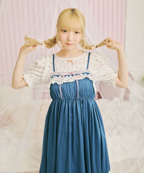 kutir(クティール)の「【クティールとレトロ】花柄アソートトップス(Tシャツ/カットソー・レディース・ホワイト/オフホワイト/グリーン/ブルー/アイボリー/ピンク/その他・FREE)」の11枚目の写真