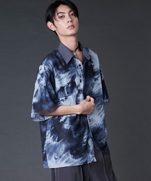 Ellno Loset(エルノロゼット)の「アソートガラシアーレイヤードシャツ(シャツ/ブラウス・メンズ・ホワイト系/ブルー系/ブラック系・LARGE/MEDIUM/SMALL)」の21枚目の写真