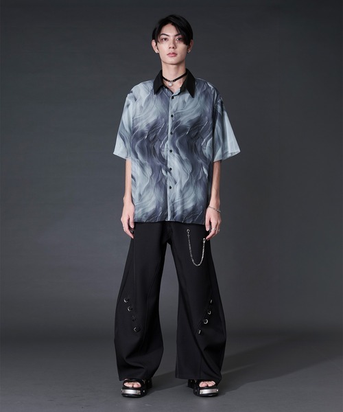 Ellno Loset(エルノロゼット)の「アソートガラシアーレイヤードシャツ(シャツ/ブラウス・メンズ・ホワイト系/ブルー系/ブラック系・LARGE/MEDIUM/SMALL)」の10枚目の写真