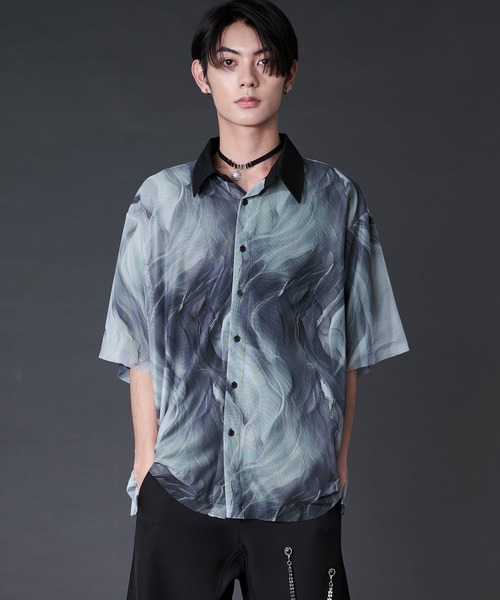 Ellno Loset(エルノロゼット)の「アソートガラシアーレイヤードシャツ(シャツ/ブラウス・メンズ・ホワイト系/ブルー系/ブラック系・LARGE/MEDIUM/SMALL)」の5枚目の写真