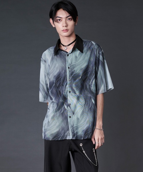 Ellno Loset(エルノロゼット)の「アソートガラシアーレイヤードシャツ(シャツ/ブラウス・メンズ・ホワイト系/ブルー系/ブラック系・LARGE/MEDIUM/SMALL)」の8枚目の写真