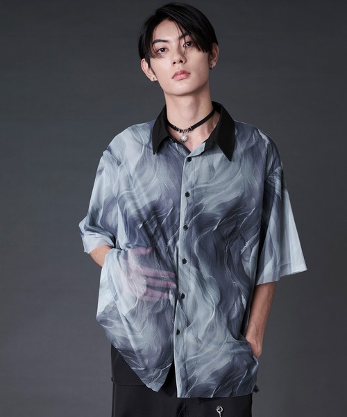 Ellno Loset(エルノロゼット)の「アソートガラシアーレイヤードシャツ(シャツ/ブラウス・メンズ・ホワイト系/ブルー系/ブラック系・LARGE/MEDIUM/SMALL)」の6枚目の写真