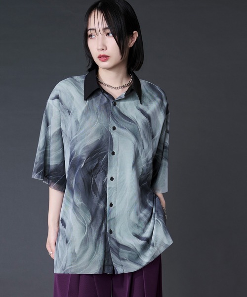Ellno Loset(エルノロゼット)の「アソートガラシアーレイヤードシャツ(シャツ/ブラウス・メンズ・ホワイト系/ブルー系/ブラック系・LARGE/MEDIUM/SMALL)」の13枚目の写真