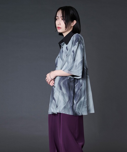 Ellno Loset(エルノロゼット)の「アソートガラシアーレイヤードシャツ(シャツ/ブラウス・メンズ・ホワイト系/ブルー系/ブラック系・LARGE/MEDIUM/SMALL)」の16枚目の写真