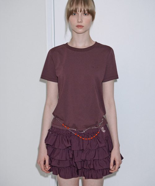 SINOON(シヌーン)の「Frill Mini Skirt Pants (Purple)(スカート・レディース・パープル・MEDIUM/SMALL)」の3枚目の写真