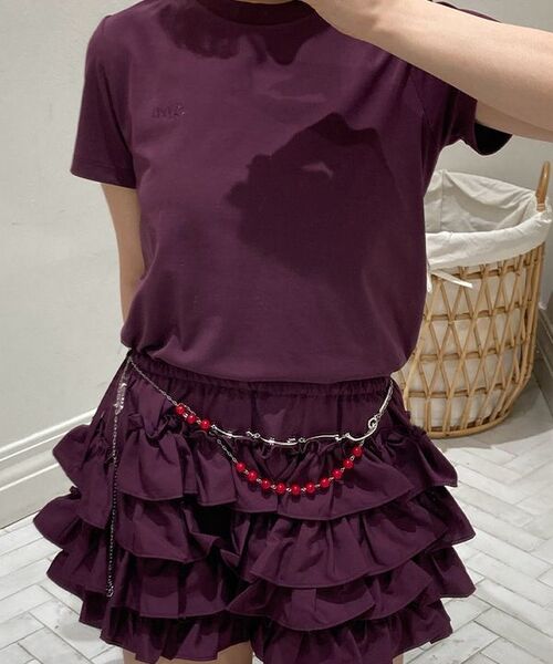 SINOON(シヌーン)の「Frill Mini Skirt Pants (Purple)(スカート・レディース・パープル・MEDIUM/SMALL)」の6枚目の写真