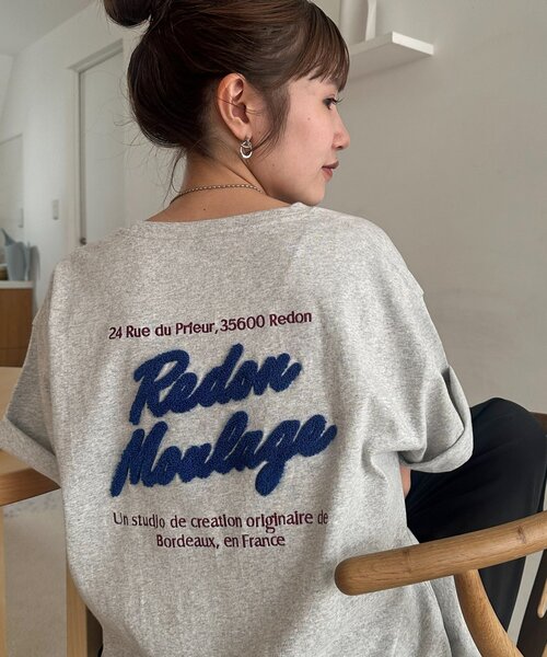 DISCOAT(ディスコート)の「【Enlude/WEB限定】サガラ刺繍ロゴTシャツ《ユニセックス》(Tシャツ/カットソー・レディース・チャコールグレー/ライトベージュ/ライトグレー・FREE)」の5枚目の写真
