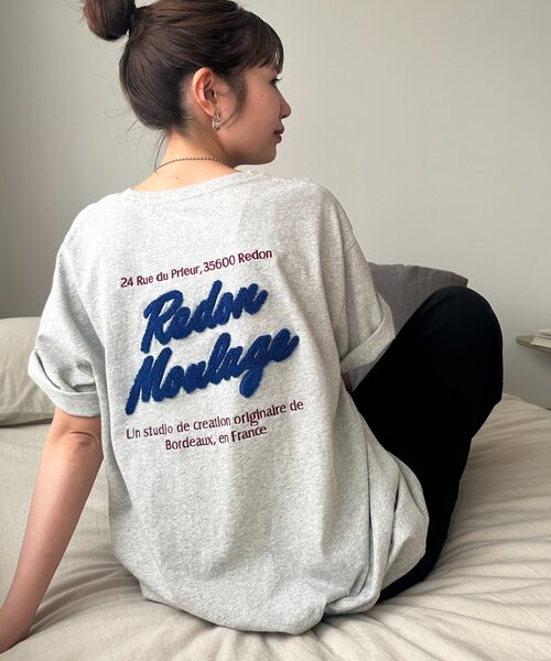 DISCOAT(ディスコート)の「【Enlude/WEB限定】サガラ刺繍ロゴTシャツ《ユニセックス》(Tシャツ/カットソー・レディース・チャコールグレー/ライトベージュ/ライトグレー・FREE)」の7枚目の写真