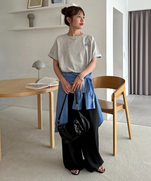 DISCOAT(ディスコート)の「【Enlude/WEB限定】サガラ刺繍ロゴTシャツ《ユニセックス》(Tシャツ/カットソー・レディース・チャコールグレー/ライトベージュ/ライトグレー・FREE)」の12枚目の写真