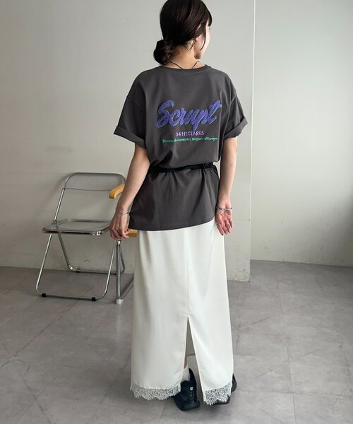 DISCOAT(ディスコート)の「【Enlude/WEB限定】サガラ刺繍ロゴTシャツ《ユニセックス》(Tシャツ/カットソー・レディース・チャコールグレー/ライトベージュ/ライトグレー・FREE)」の21枚目の写真