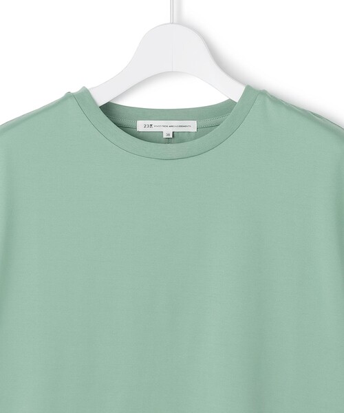 23区 S(ニジュウサンクチイサイサイズ)の「シルキータッチ フレンチスリーブ Tシャツ(Tシャツ/カットソー・レディース・ホワイト系/ピンク系/ベージュ系・32)」の22枚目の写真