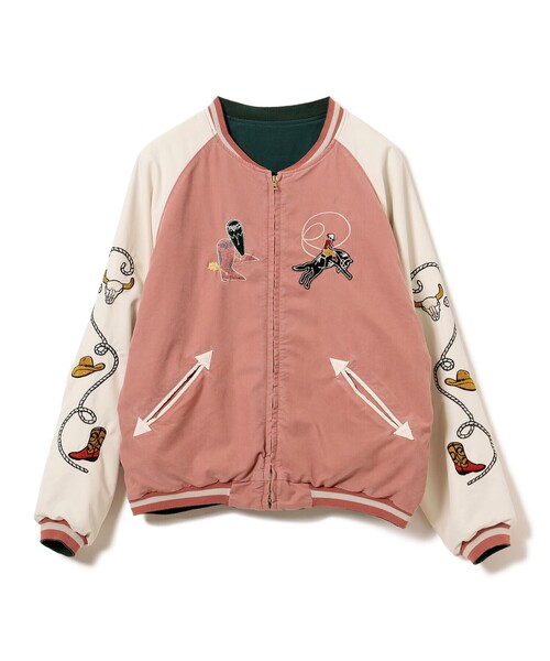 REMI RELIEF(レミレリーフ)の「【イベント限定】【別注】REMI RELIEF / Souvenir Jacket Western(スカジャン・メンズ・ピンク・XX-LARGE/X-LARGE/LARGE/MEDIUM/SMALL)」の2枚目の写真