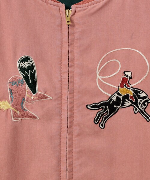 REMI RELIEF(レミレリーフ)の「【イベント限定】【別注】REMI RELIEF / Souvenir Jacket Western(スカジャン・メンズ・ピンク・XX-LARGE/X-LARGE/LARGE/MEDIUM/SMALL)」の5枚目の写真
