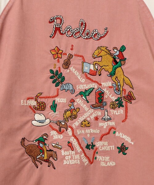 REMI RELIEF(レミレリーフ)の「【イベント限定】【別注】REMI RELIEF / Souvenir Jacket Western(スカジャン・メンズ・ピンク・XX-LARGE/X-LARGE/LARGE/MEDIUM/SMALL)」の9枚目の写真