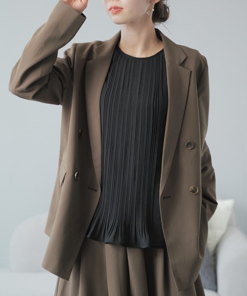 festinalente(フェスティナレンテ)の「シフォン 裾消しプリーツ ブラウス(シャツ/ブラウス・レディース・ホワイト/グレー/ブラック・L/M/S/LL)」の19枚目の写真