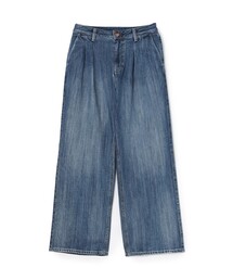 stitch line wide denim（ステッチラインワイドデニム）（デニムパンツ
