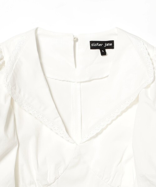 Sister Jane（シスタージェーン）の「sister jane / Stuga Cropped Tops（シャツ/ブラウス・レディース・ホワイト・SMALL）」の3枚目の写真