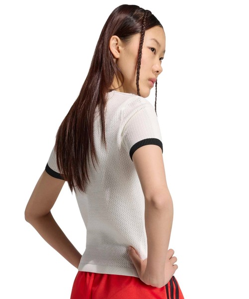 adidas（アディダス）の「adidas MESH CALI TEE / アディダス メッシュ カリ Tシャツ（Tシャツ/カットソー・レディース・ホワイト・L/M/S）」の9枚目の写真
