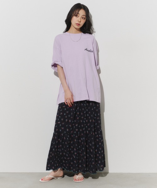 Unitage(ユニテージ)の「バックフォトBIG TEE(Tシャツ/カットソー・レディース・ライトパープル/ホワイト/チャコールグレー・FREE)」の17枚目の写真
